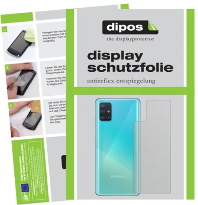Obrázek produktu pro 2x ochranná fólie displeje pro Samsung Galaxy A51 zadní matná ochranná fólie displeje dipos