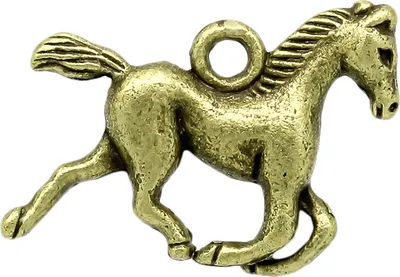 Produktbild von 10 Pferdchen - Anhänger, 23 x 19 mm, antikbronze