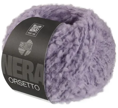 Produktbild von Lana Grossa ORSETTO (NERA) 50 g Weiches Bouclé-Garn aus Alpaka- und Merinofasern 75 m Farbe 003 - Lila