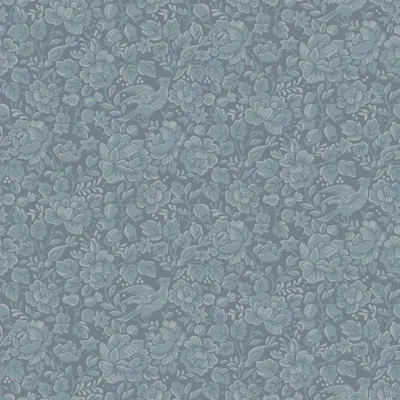 Zdjęcie produktu dla Duro Tapeta kwiaty szaro-niebieskim - 661146 - 53 cm x 10.05 m