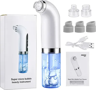 Produktbild von Electric Mitesserentferner,Porenreiniger, IPX6 wasserdicht,Vakuum Pore Cleaner,3 Stunden Akkulaufzeit, 3 Modi, 3 Saugstufen,6 Silikonspitzen