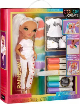 Produktbild von Rainbow High Color & Create Fashion Doll- Character 3 (green eyes), Modepuppe, Weiblich, 6 Jahr(e), Mädchen, Mehrfarbig