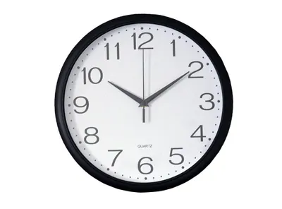 Obrázek produktu pro hodiny nástěnné pr.30cm,PH,sklo,kov ČER/BÍ