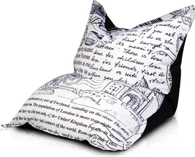 Produktbild von Ecopuf, Sitzsack Pouf, Sack Poufsessel Pufsack Kinder, Erwachene, Fantasie Dg44-nc14, M 100x140cm