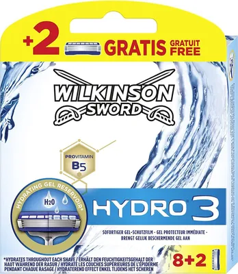 Produktbild von Wilkinson Sword Hydro 3, Ersatz-Rasierklinge, 8 + 2 Stück
