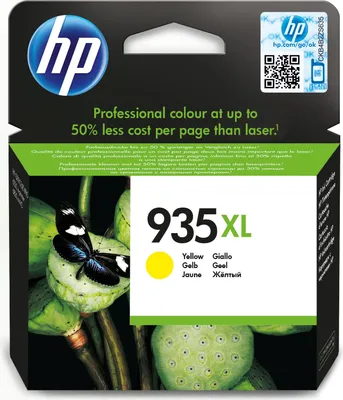 Zdjęcie produktu dla HP 935XL oryginalny wkład atramentowy żółty XL, Wysoka (XL) wydajność, Żółty, Tusz na bazie pigmentu, 9,5 ml, 1 szt., 825 stron(y)