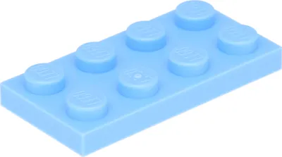 Produktbild von LEGO: 50 Platten, Größe 2x4 Noppen in sehr hellem Blau