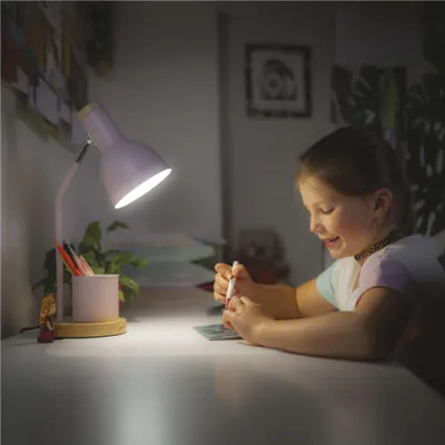 Stolní lampa POPPY na žárovku E27, růžová