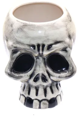 Tiki-Glas mit Schädelmotiv, Keramik, 700 ml, Cocktailbecher