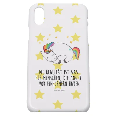 Produktbild von Mr. & Mrs. Panda Iphone 10 Handyhülle Einhorn Nacht - Weiß - Geschenk, Hülle, Traum, Handy, Träume, X, Einhörner, Cover, Menschen, Unicorn