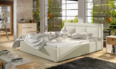 Produktbild von Polsterbett 140x200 BELLVARO 1 - hellbeiges