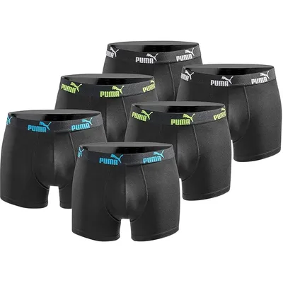 Zdjęcie produktu dla Boxerki męskie Puma, 6 sztuk w opakowaniu, edycja limitowana – 100003547, kolor: czarny, materiał: XL