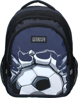 Image de Sac à dos Vadobag avec un motif de football original, couleur noire, taille unique