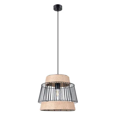Zdjęcie produktu dla Lampa wisząca BRILO czarna 1xE27x15W metal wym:137x35x35cm IP20 Sollux Lighting
