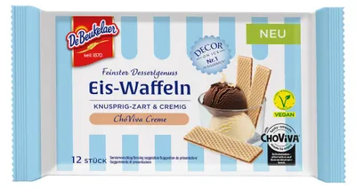 Obrázek produktu pro De Beukelaer zmrzlinové vafle ChoViva Creme bez kakaa, balení 50 g