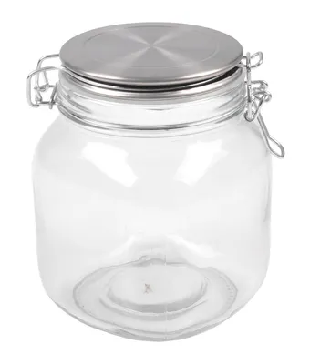 Produktbild von BURI Drahtbügelglas 1L Vorratsglas Aufbewahrungsglas Vorratsdose