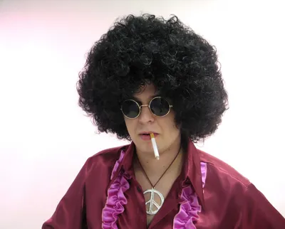 Produktbild von Locken Perücke BOB 70er Jahre Karneval Fasching schwarz