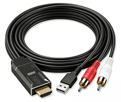 Obrázok produktu pre 192 kHz HDMI eARC konvertor zvuku s káblom HDMI (1,8 m) na RCA