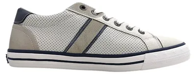 Imagen del producto de Zapatos deportivos para hombre Mustang, tipo cordones, color blanco, para uso casual
