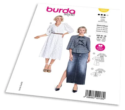 Obrázek produktu pro Střih Burda 5669 - Šaty a halenka s nafouklými rukávy