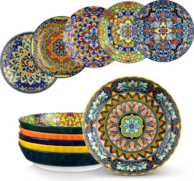 Obrázek produktu pro Polévkové mísy 6 osob, porcelánové polévkové mísy vancasso SIMI, salátová mísa, sada misek, na ramen, moučník, polévky, müsli, těstoviny