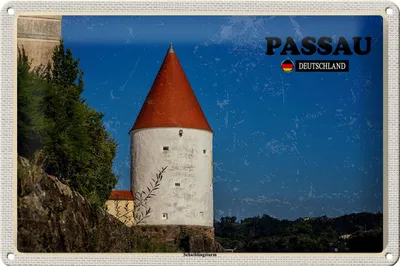 Produktbild von Blechschild Städte Passau Schaiblingsturm Architektur 30x20cm
