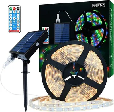 Produktbild von Solarmodul LED Streifen 10M warmweiß wasserdicht für Baumbeleuchtung