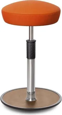 Produktbild von Sitz- Stehhocker Free Tall Hutsitz kvadrat Remix Orange chrom /Natur.