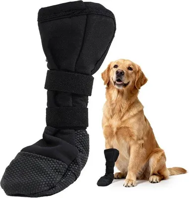 Immagine prodotto di Scarpe impermeabili per cani, nere, taglia L
