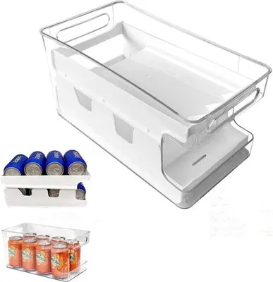 Image de Étagère réfrigérée pour cuisine - Range-boissons - Boîte de rangement pour l'organisation de la cuisine - Étagère de cuisine pour l'organisation du réfrigérateur