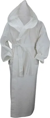 Immagine prodotto di A&R 028.50 | Robezz® Accappatoio in cialda con cappuccio Accappatoio con cappuccio - Colore: Bianco - Taglia: XXL