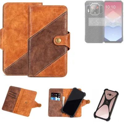 Produktbild von K-S-Trade Handyhülle Schutzhülle Bookstyle Case Wallet-Case kompatibel mit Oukitel WP30 Pro Cover Klapphülle Kantenschutz Smartphone dunkelbraun