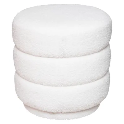 Produktbild von Hocker "Sinan" - weiß - Bouclé - Atmosphera créateur d'intérieur