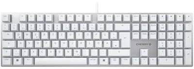 Zdjęcie produktu dla CHERRY KC 200 MX, Pełnowymiarowy (100%), Przewodowa, USB, Mechaniczna, QWERTZ, Srebrny, Biały