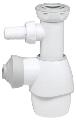 Image de Siphon tout-en-un pour évier/lavabo, blanc