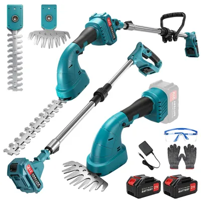 3-in-1 Akku-Heckenschere mit Teleskopstange 135 cm, 2x3 Ah