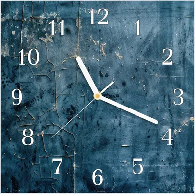 Produktbild von Wanduhr aus Glas mit Motiv Verwitterte Wand- 30 x 30 cm - inkl. Aufhängesystem