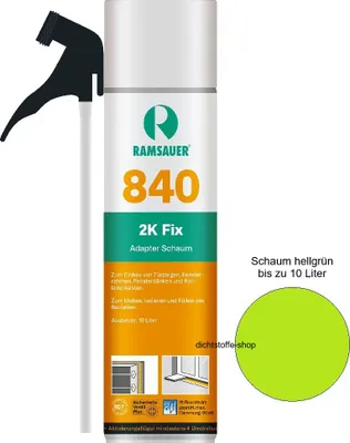 Produktbild von Ramsauer Zargenfix 2K PolyurethanSchaum 840 Plus B2 400ml Dose Türenschaum Fensterschaum