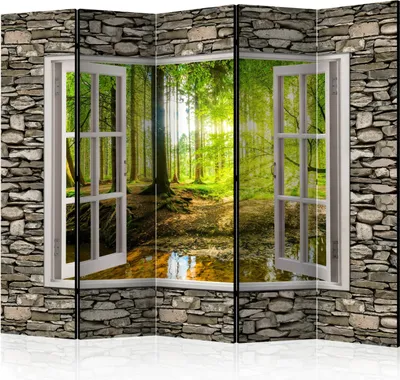 Zdjęcie produktu dla Parawan akustyczny Pejzaże 225x172 cm 5-częściowy szary