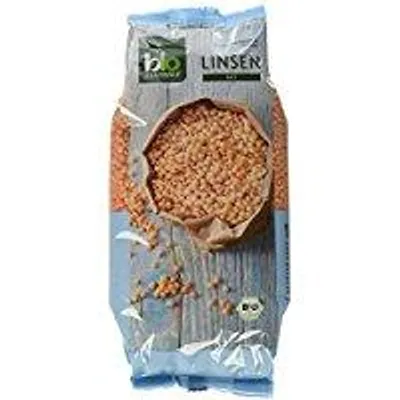 Immagine prodotto di Lenticchie centrali biologiche rosse come guarnizione vegetale per zuppe e minestre 500g confezione da 3 pz