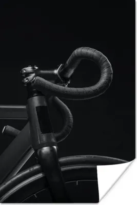 Produktbild von MuchoWow® Poster Fahrrad - Lenker - Schwarz - Weiß 120x180 cm - Kunstposter