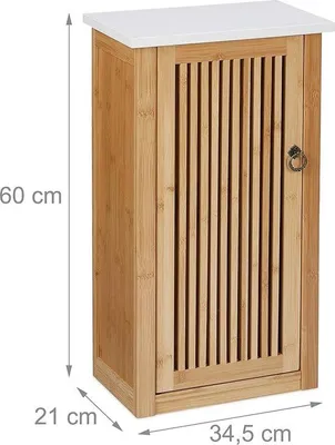 Produktbild von Famanu Wandschrank 21 x 34,5 x 60 cm - Bambus und MDF