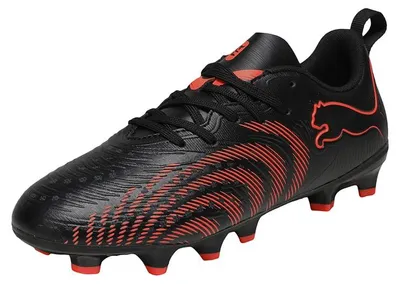 Obrázek produktu pro PUMA FUTURE 9 PLAY IT JR kopačky 108723 02 Puma Černá Zářivě červená Šedá, velikost boty: 34 EU