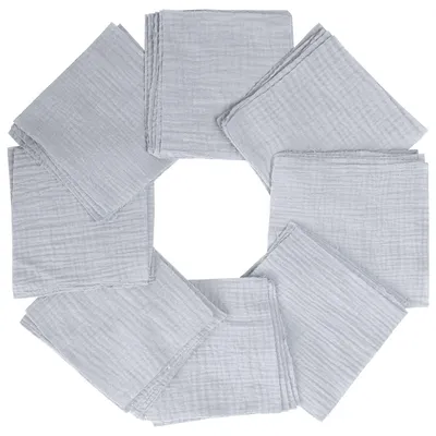 Produktbild von Set 50 Coupons gaze coton patchwork DIY - 20x20 cm - Hellgrau | by Craft Loom