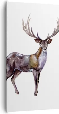 Produktbild von Bild auf Leinwand - Leinwandbild - Liebes Tier Wild Wald - 65x120cm - Wand Bild - Wanddeko - Leinwanddruck - Bilder - Kunstdruck - Wanddekoration - Leinwand bilder - Wandkunst - PA65x120-2938