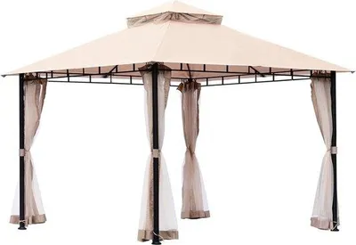 Image de Tente de jardin Famanu - Imperméable, protection UV - 330 x 330 x 316 cm - Beige