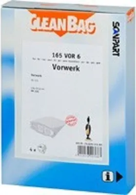 Produktbild von CleanBag Staubsaugerbeutel 165VOR6 passend für Vorwerk VK 135