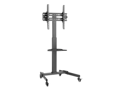 Produktbild von Equip 32"-55" Universal-LCD-TV Wagen, Multimedia-Wagen, Schwarz, Kunststoff, Stahl, Flachbildschirm, 35 kg, 81,3 cm (32")