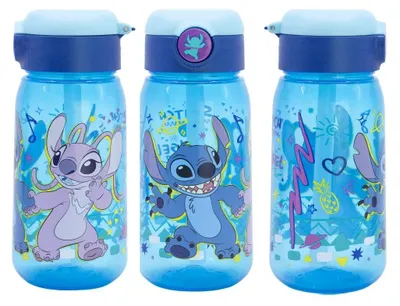 Produktbild von Disney Lilo und Stitch Angel Kinder Trinkflasche Flasche mit Halm 510 ml