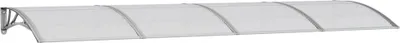 Image de vidaXL Auvent de porte Gris 350x100 cm Polycarbonate